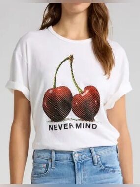 MOTHER Sleep-Over Cotton Graphic T-Shirt in Size Small (NWT) Retail $120
